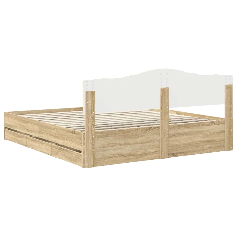 Lovos rėmas Sonoma ąžuolas 200 x 200 cm Inžinerinė mediena