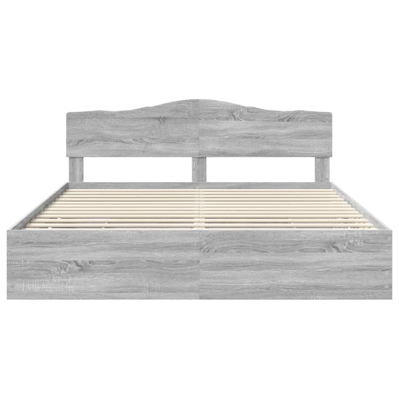 Lovos rėmas Pilkas Sonoma 200 x 200 cm Inžinerinė mediena