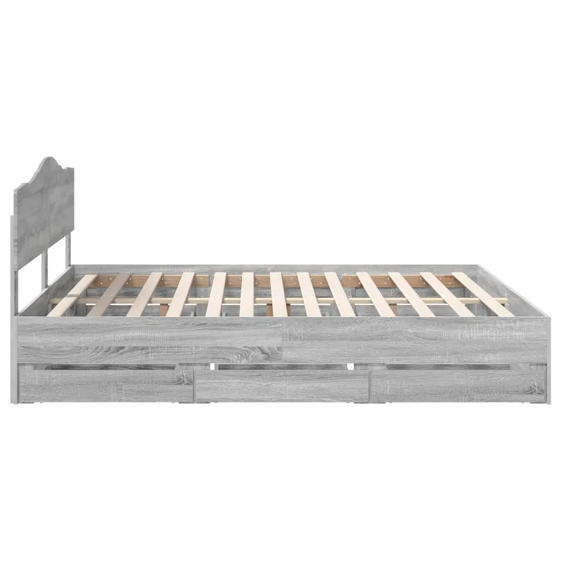 Lovos rėmas Pilkas Sonoma 200 x 200 cm Inžinerinė mediena