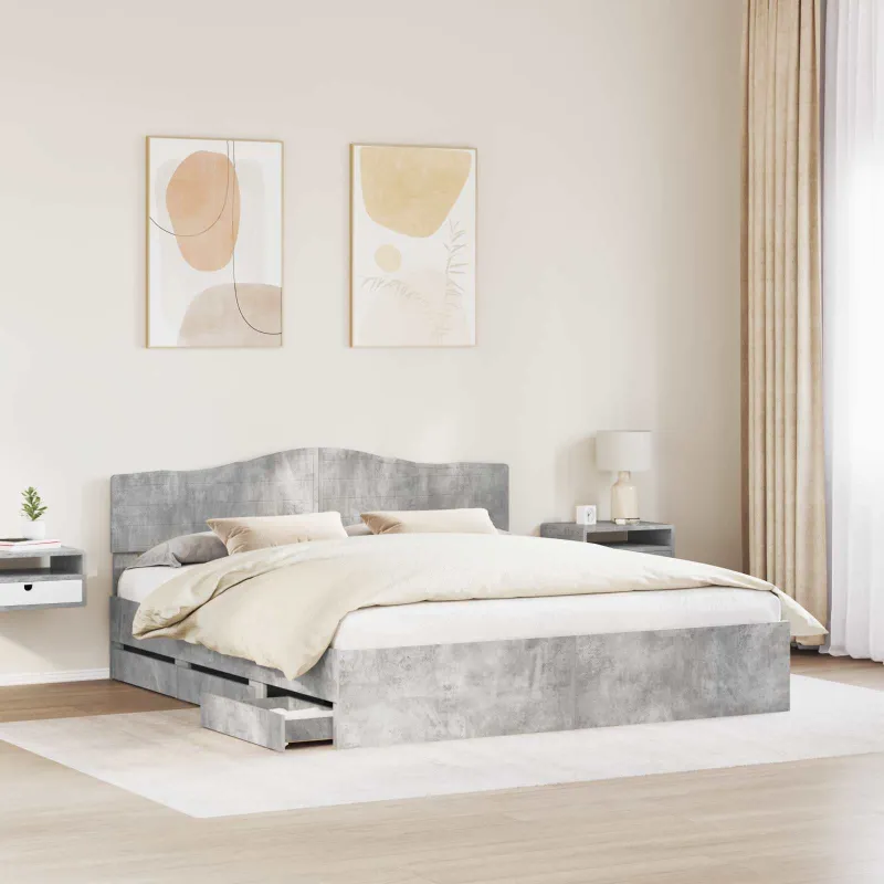 Lovos rėmas Betono pilka 180 x 200 cm Inžinerinė mediena