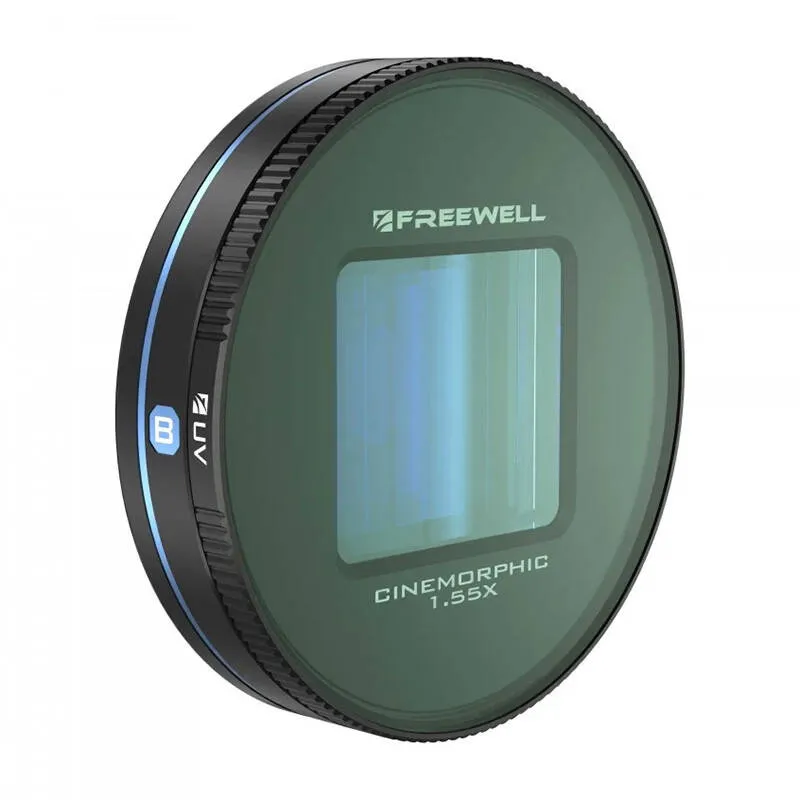 Blue Anamorphic Lens 1.55x Freewell for Galaxy and Sherp universal