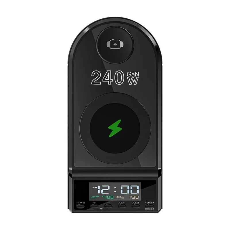 Blitzwolf BW-FW10 alarm clock with charger 2xUSB-A, 4xUSB-C, 240W universal