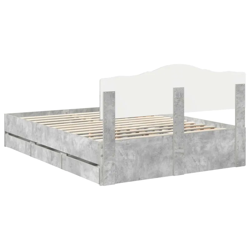 Lovos rėmas Betono pilka 160 x 200 cm Inžinerinė mediena
