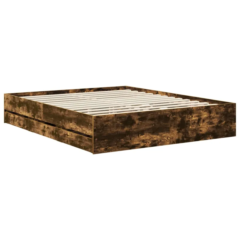 Lovos rėmas Rūkyta ąžuolas 160 x 200 cm Inžinerinė mediena