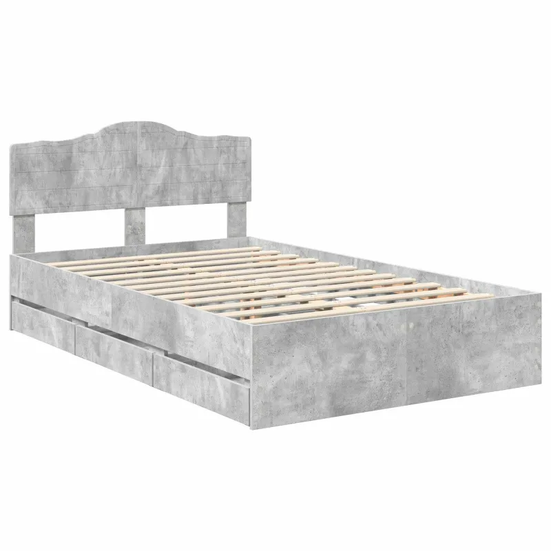 Lovos rėmas Betono pilka 135 x 190 cm Inžinerinė mediena