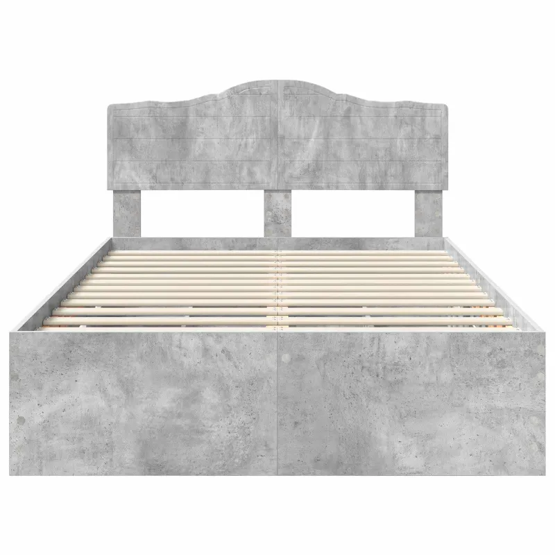 Lovos rėmas Betono pilka 135 x 190 cm Inžinerinė mediena