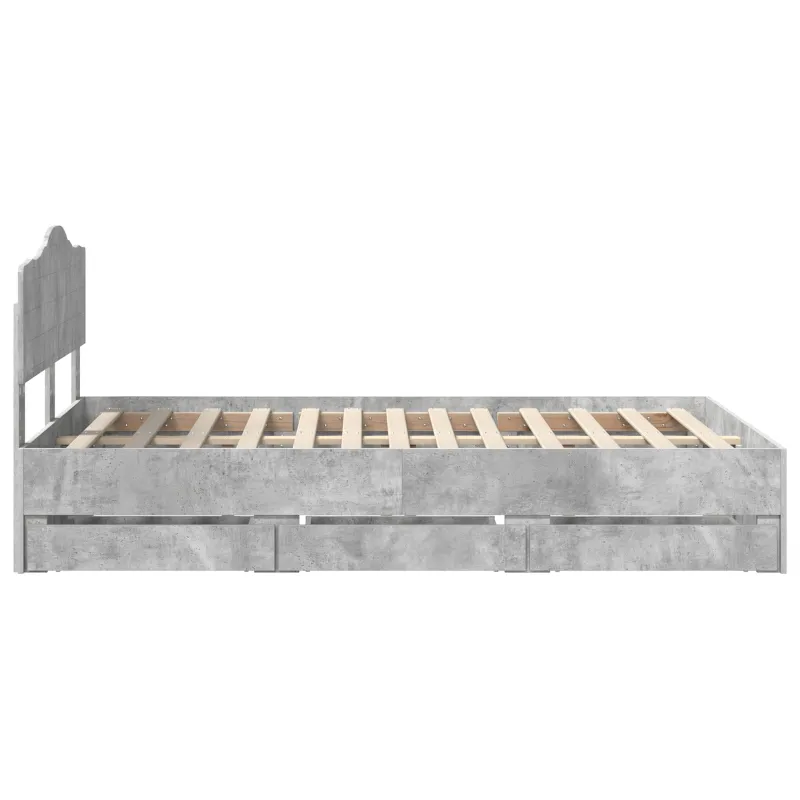 Lovos rėmas Betono pilka 135 x 190 cm Inžinerinė mediena