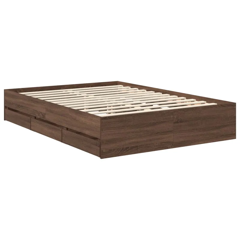 Lovos rėmas Rudas ąžuolas 135 x 190 cm Inžinerinė mediena