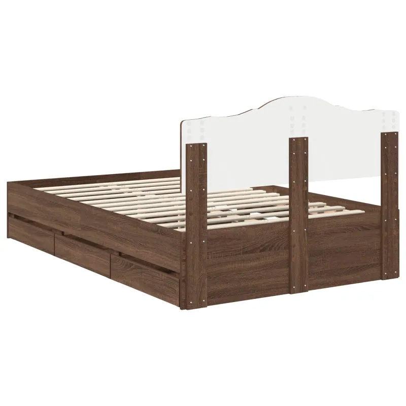 Lovos rėmas Rudas ąžuolas 135 x 190 cm Inžinerinė mediena