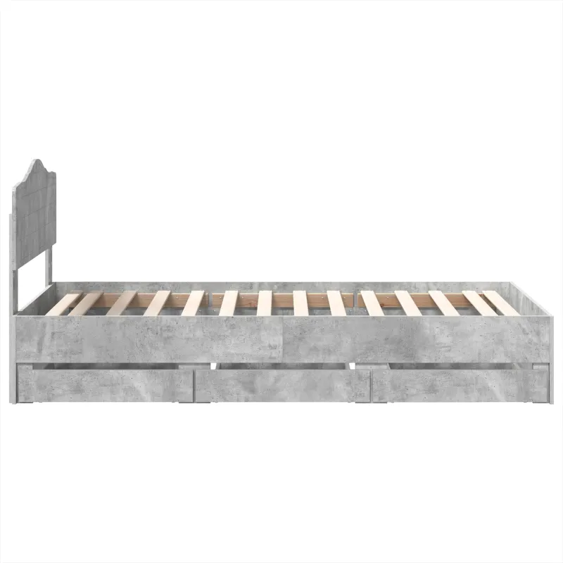 Lovos rėmas Betono pilka 75 x 190 cm Inžinerinė mediena
