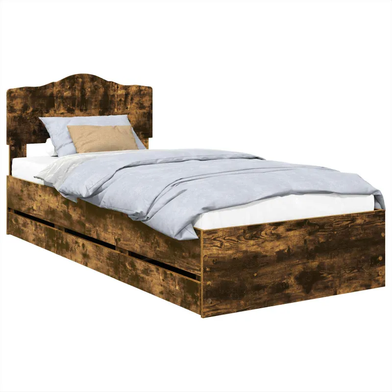 Lovos rėmas Rūkyta ąžuolas 75 x 190 cm Inžinerinė mediena