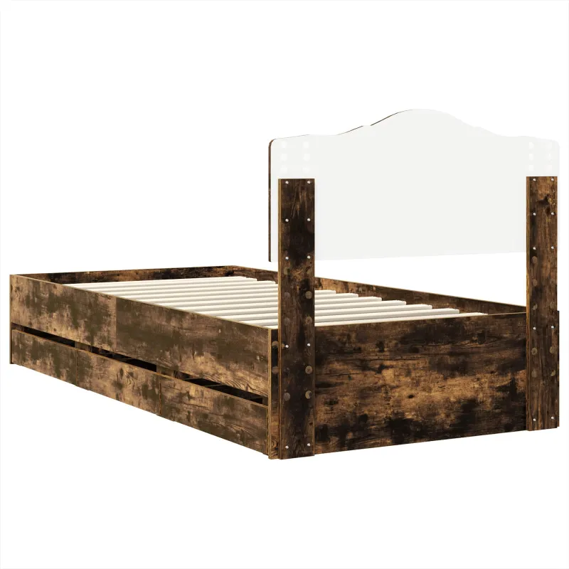 Lovos rėmas Rūkyta ąžuolas 75 x 190 cm Inžinerinė mediena
