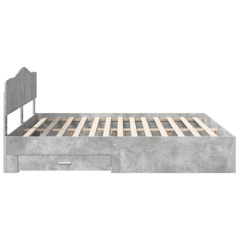 Lovos rėmas Betono pilka 200 x 200 cm Apdirbta mediena