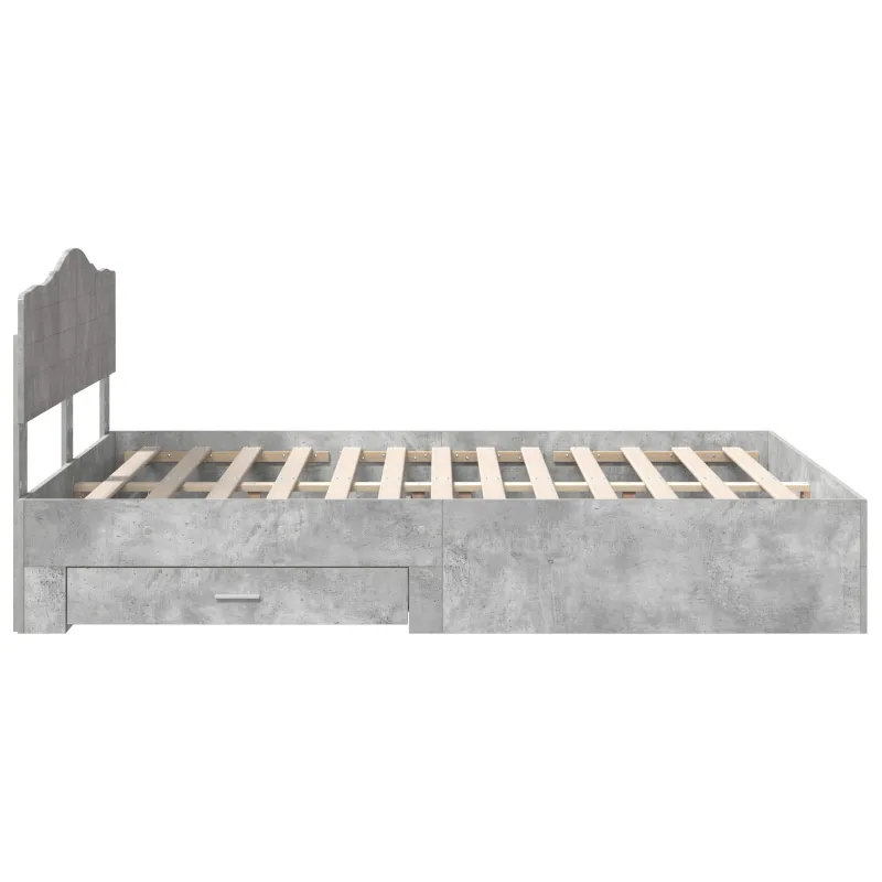 Lovos rėmas Betono pilka 150 x 200 cm Apdirbta mediena