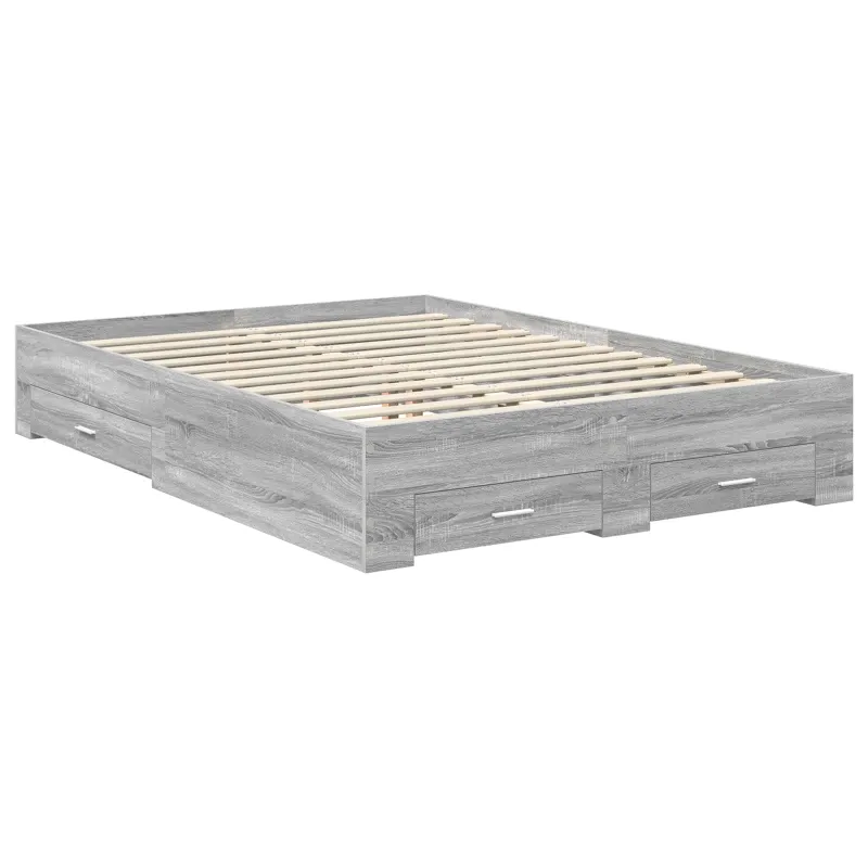 Lovos rėmas Pilkas Sonoma 140 x 190 cm Apdirbta mediena