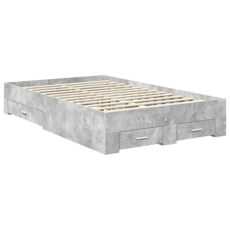 Lovos rėmas Betono pilka 135 x 190 cm Apdirbta mediena
