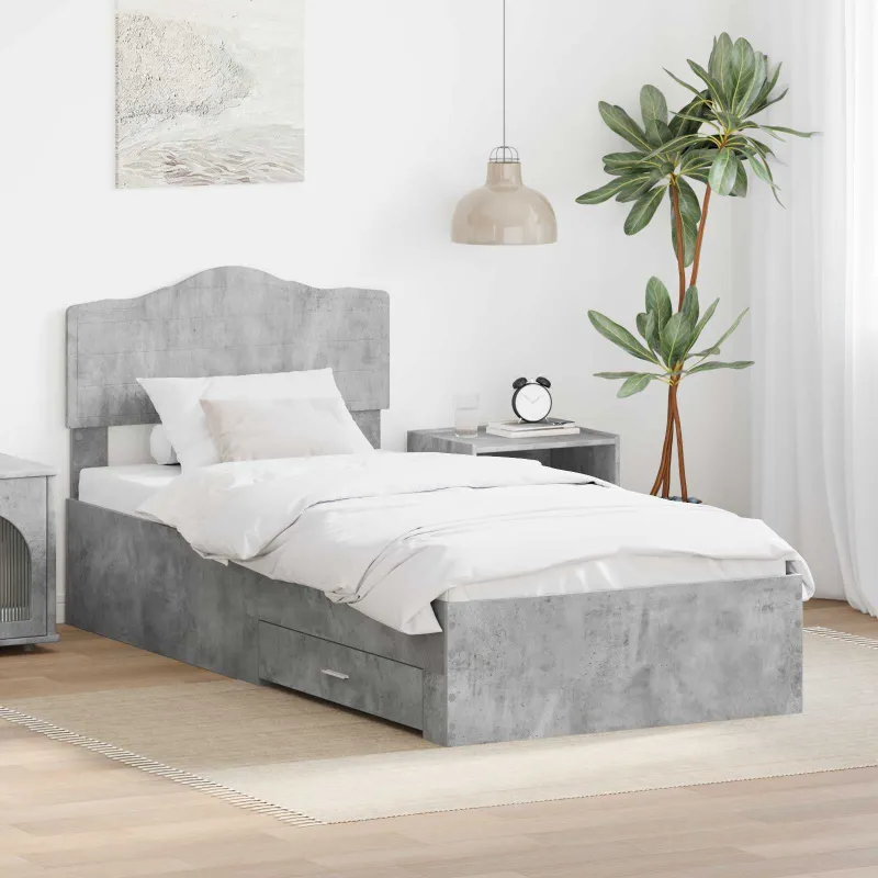 Lovos rėmas Betono pilka 100 x 200 cm Apdirbta mediena