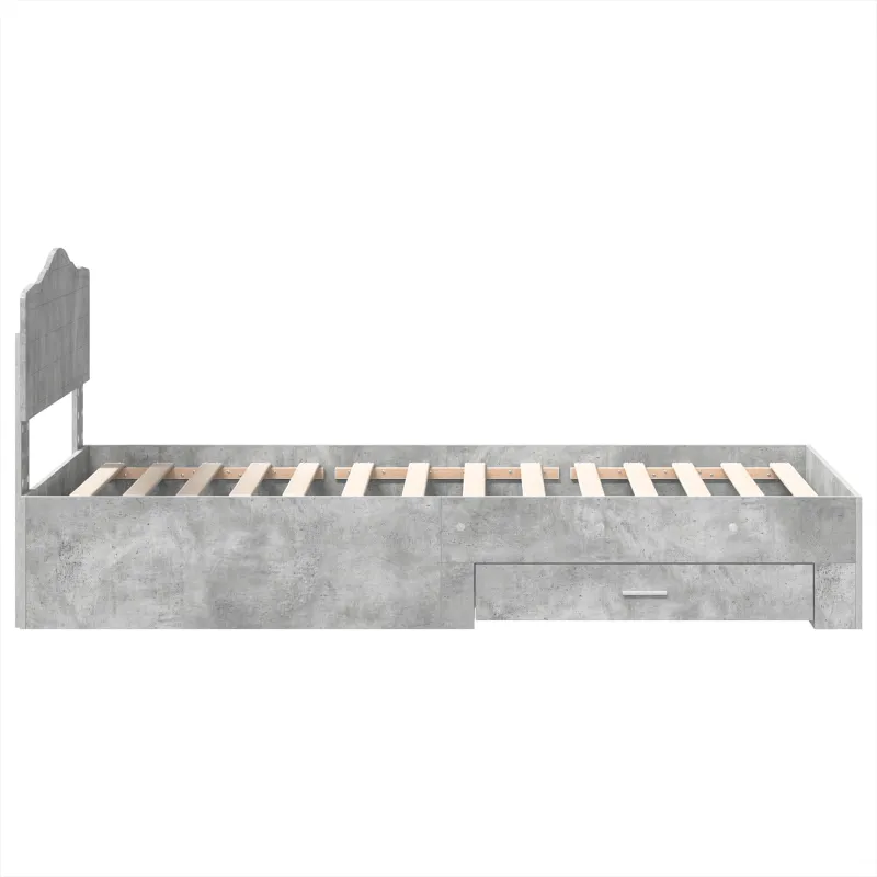 Lovos rėmas Betono pilka 100 x 200 cm Apdirbta mediena