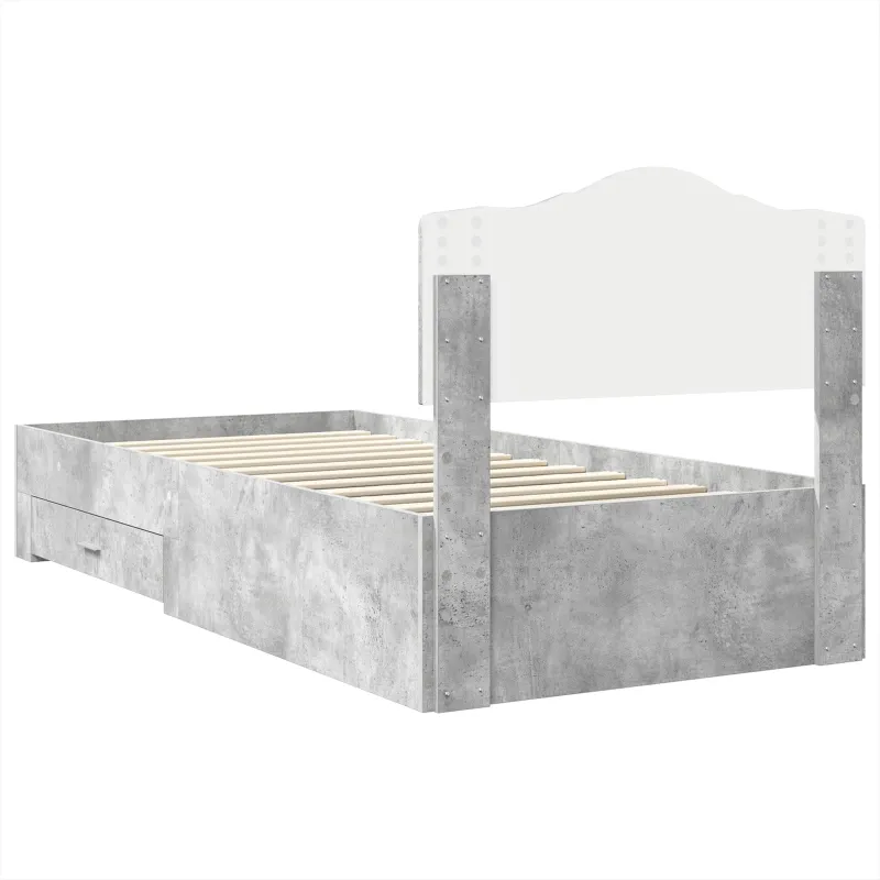 Lovos rėmas Betono pilka 100 x 200 cm Apdirbta mediena