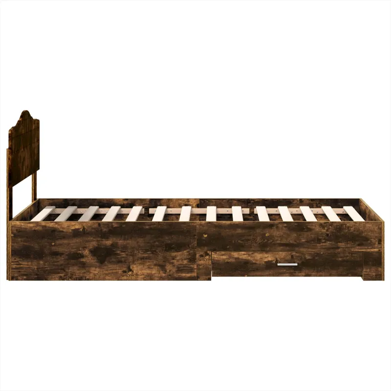 Lovos rėmas Rūkyta ąžuolas 90 x 200 cm Apdirbta mediena