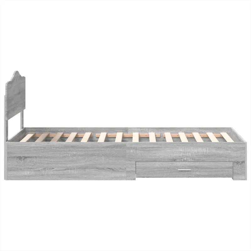 Lovos rėmas Pilkas Sonoma 90 x 200 cm Apdirbta mediena