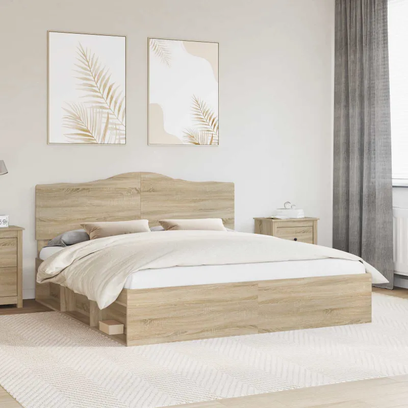 Lovos rėmas Sonoma 200 x 200 cm Kietos pušies mediena