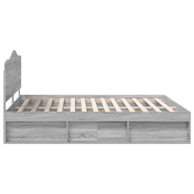 Lovos rėmas Pilkas Sonoma 200 x 200 cm Kietos pušies mediena