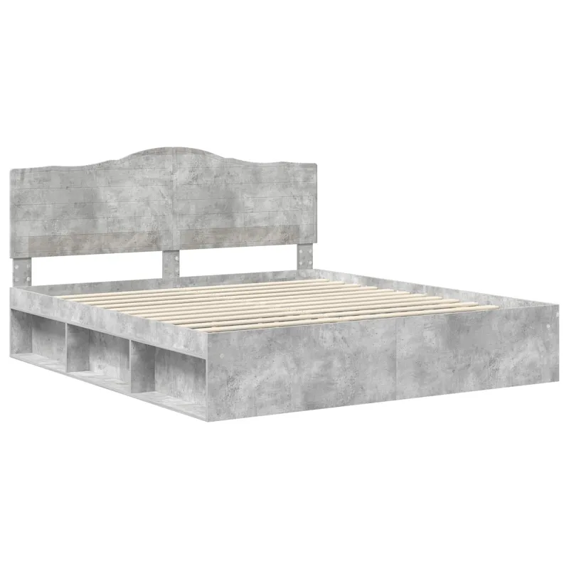 Lovos rėmas Betoninė 180 x 200 cm Kietos pušies mediena