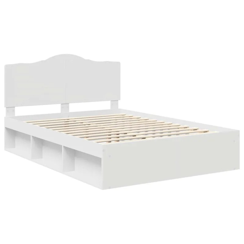 Lovos rėmas Balta 140 x 190 cm Kietos pušies mediena