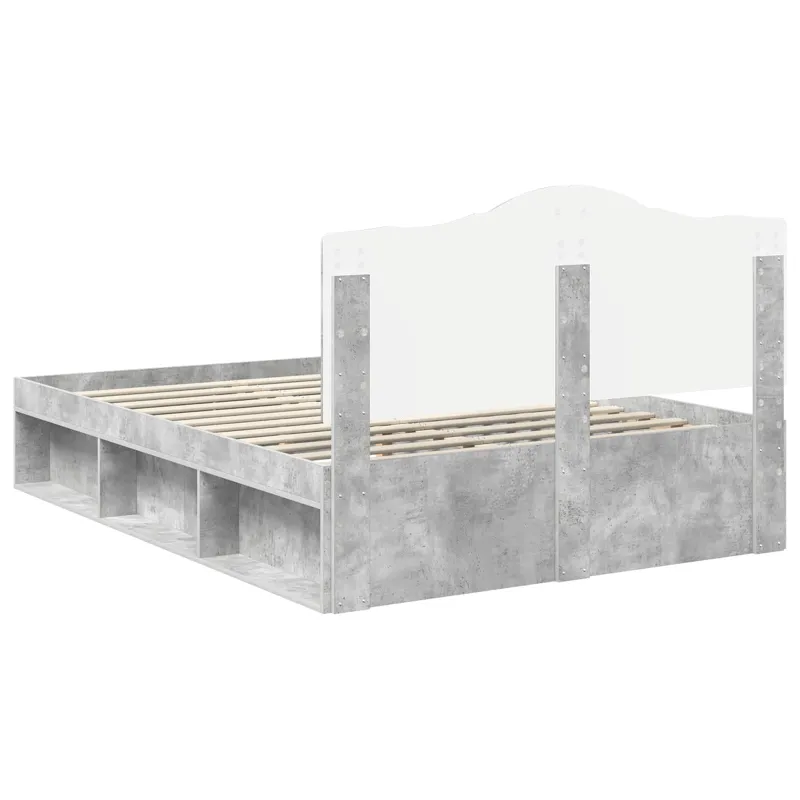 Lovos rėmas Betoninė 140 x 190 cm Kietos pušies mediena