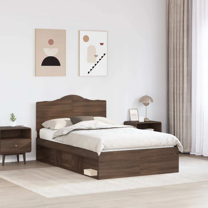Lovos rėmas Rudas ąžuolas 120 x 190 cm Kietos pušies mediena