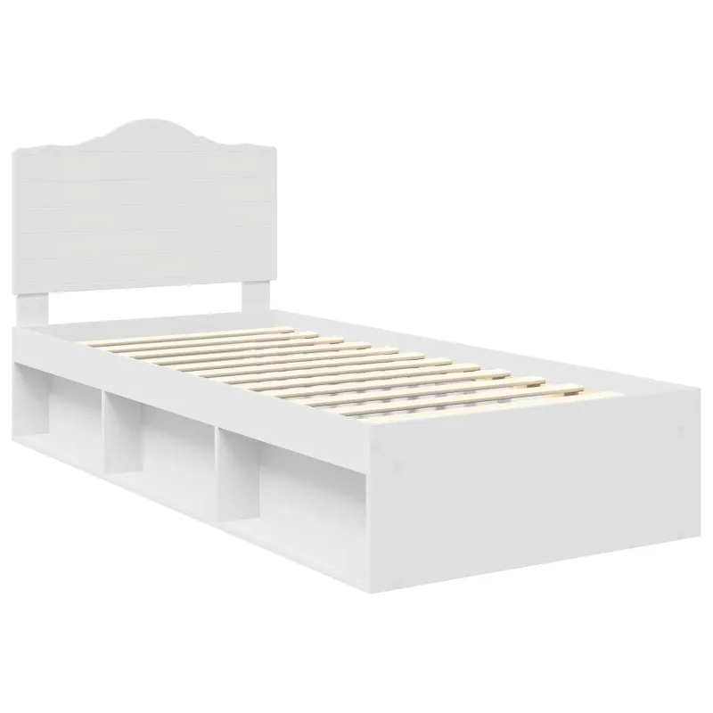 Lovos rėmas Balta 90 x 200 cm Kietos pušies mediena