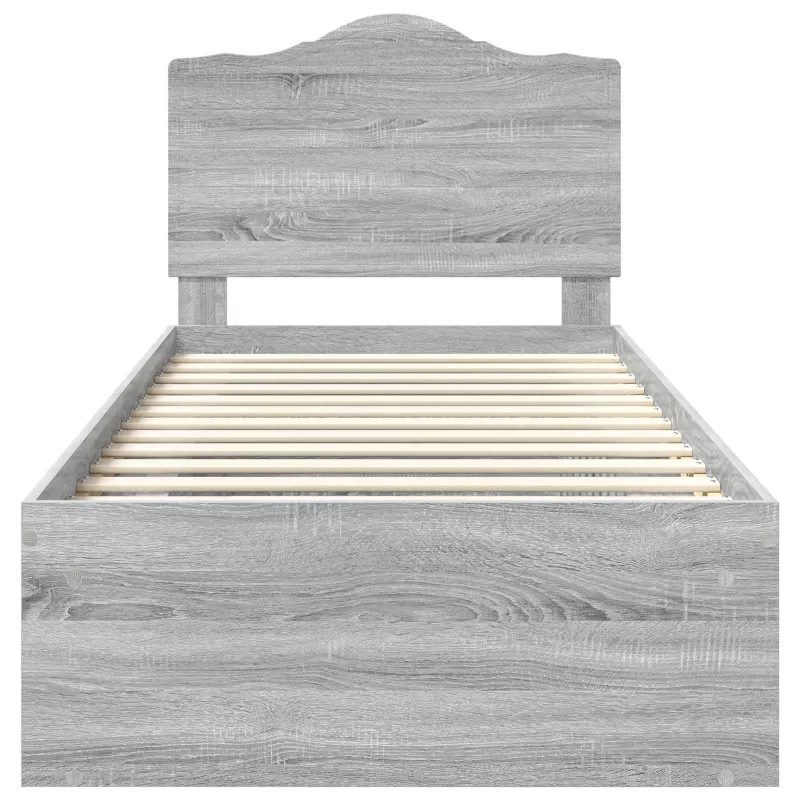 Lovos rėmas Pilkas Sonoma 90 x 200 cm Kietos pušies mediena