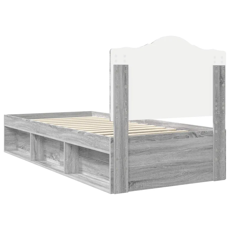 Lovos rėmas Pilkas Sonoma 75 x 190 cm Kietos pušies mediena