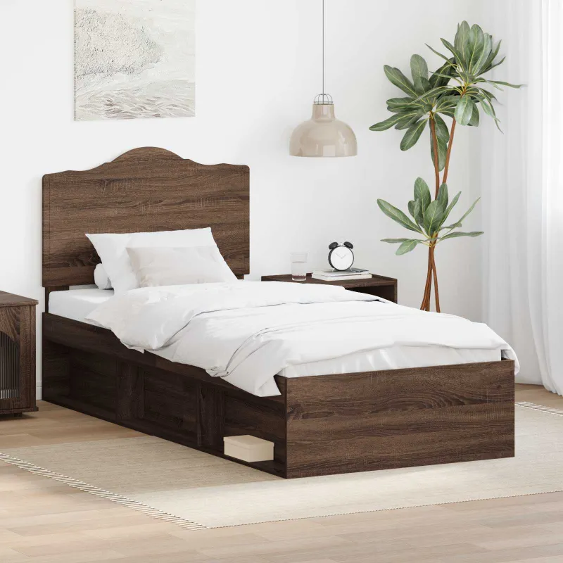 Lovos rėmas Rudas ąžuolas 75 x 190 cm Kietos pušies mediena