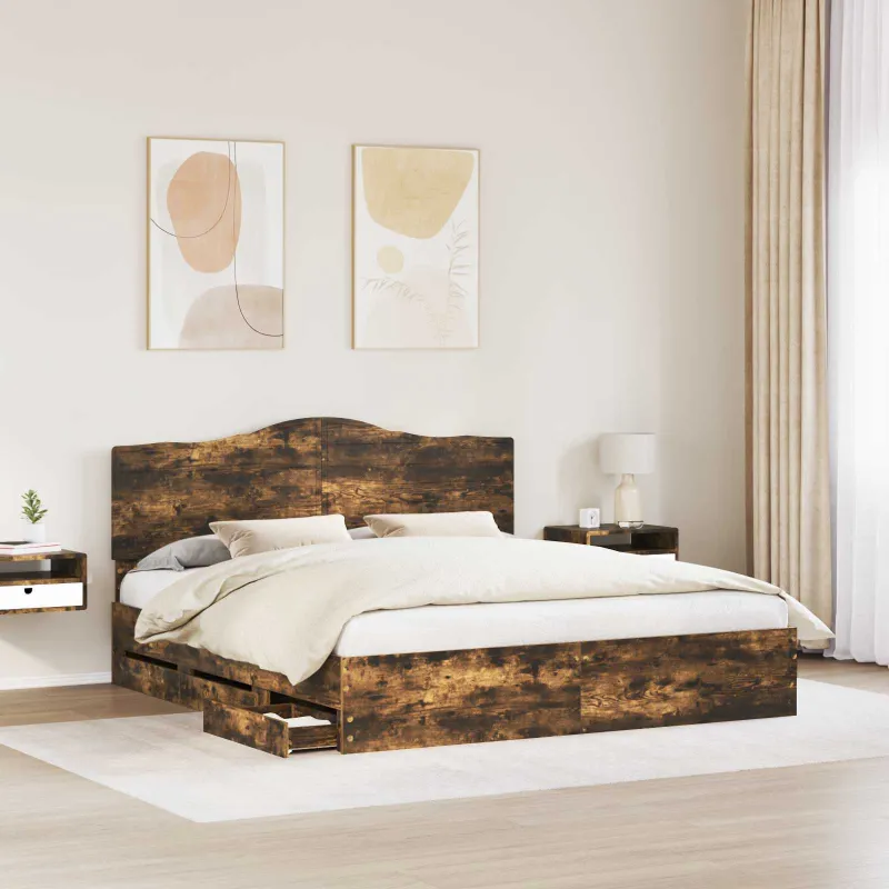 Lovos rėmas Dūminio ąžuolo 180 x 200 cm Inžinerinė mediena