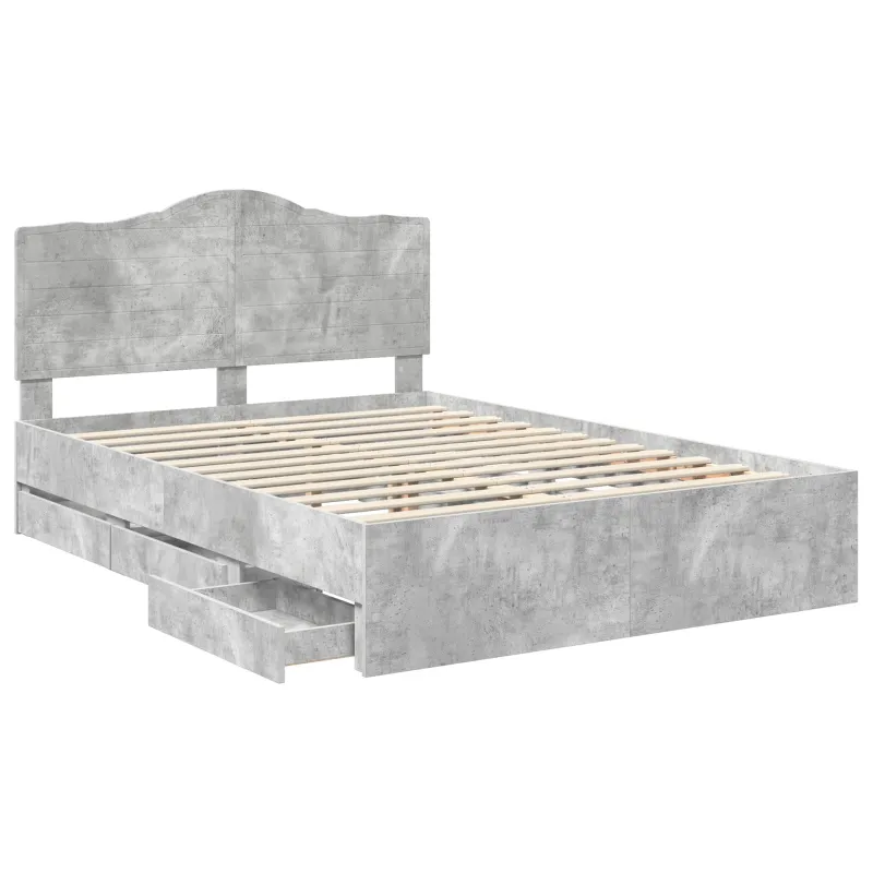 Lovos rėmas Betono pilka 160 x 200 cm Inžinerinė mediena