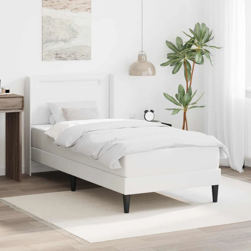 Lovos rėmas su čiužiniu Balta 80 x 200 cm Dirbtinė oda