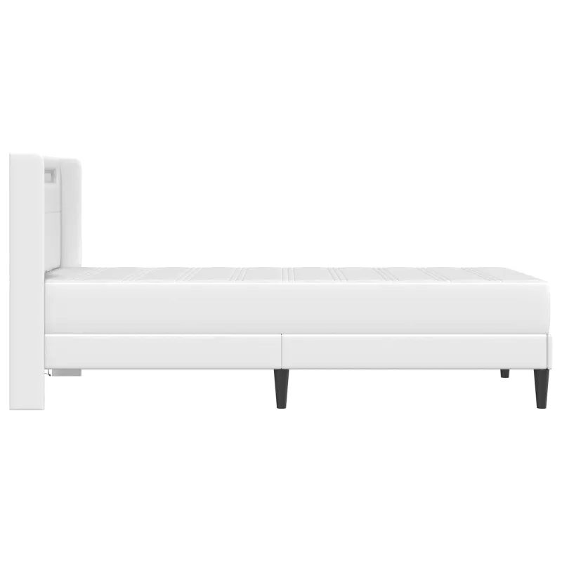 Lovos rėmas su čiužiniu Balta 80 x 200 cm Dirbtinė oda