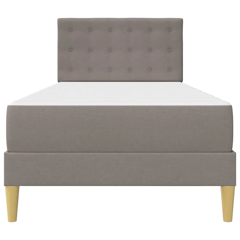 Lovos rėmas su čiužiniu su galvūgalio Taupe 90 x 190 cm audinys