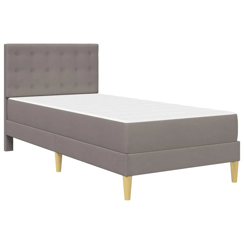 Lovos rėmas su čiužiniu su galvūgalio Taupe 90 x 200 cm audinys