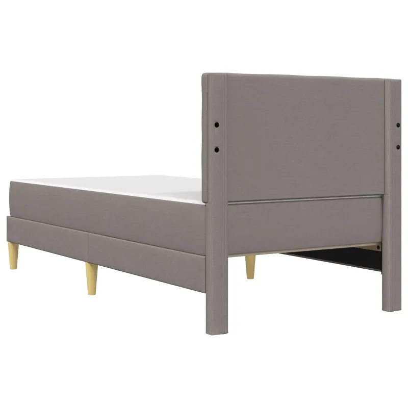 Lovos rėmas su čiužiniu su galvūgalio Taupe 90 x 200 cm audinys