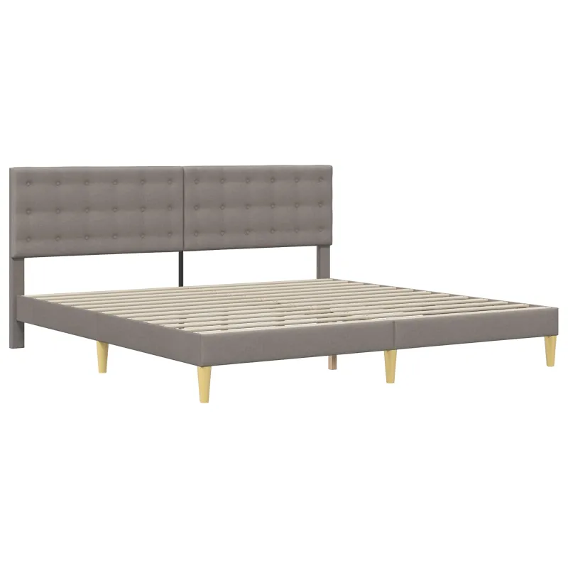 Lovos rėmas su čiužiniu Taupe 200 x 200 cm audinys