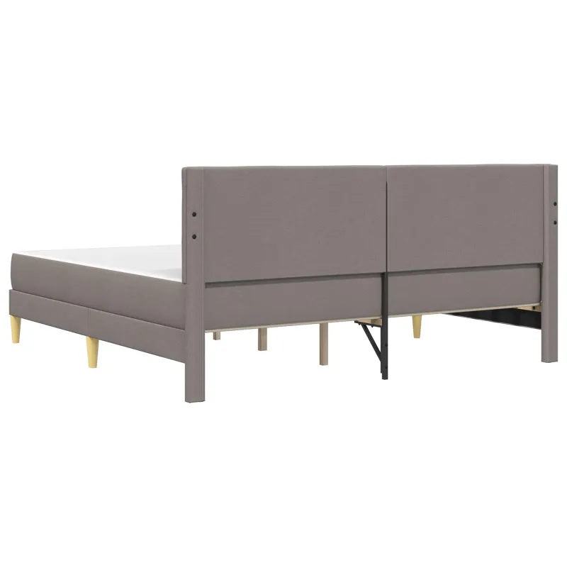 Lovos rėmas su čiužiniu Taupe 200 x 200 cm audinys