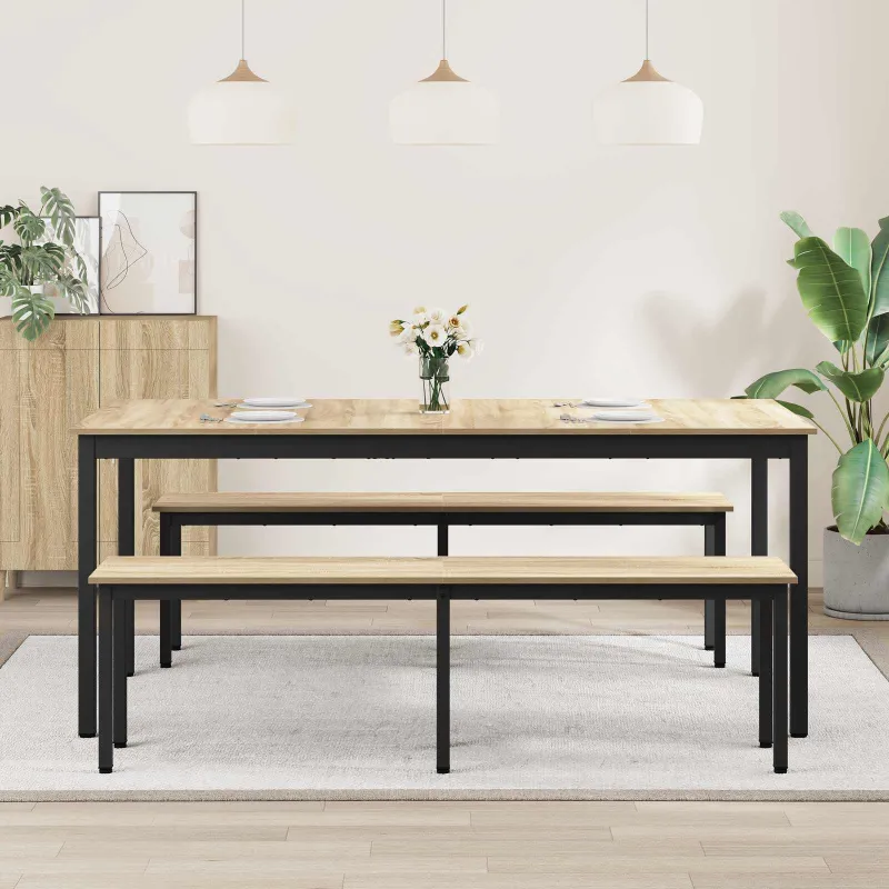 Valgomieji stalai 2 pcs 180 x 90 x 75 cm Apdirbta mediena