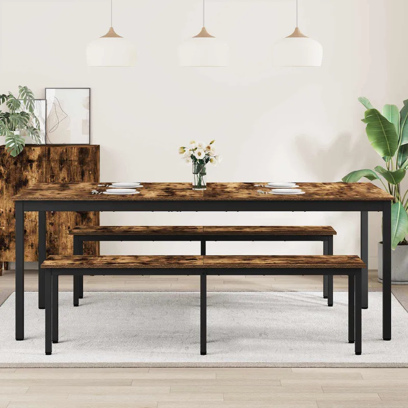 Valgomieji stalai 2 pcs 200 x 100 x 75 cm Apdirbta mediena