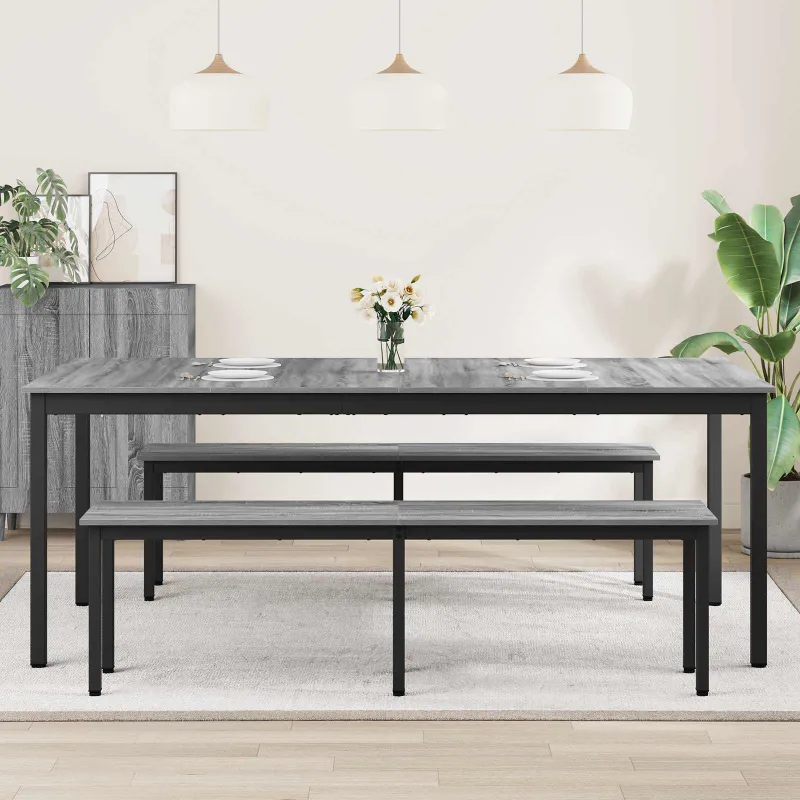 Valgomieji stalai 2 pcs 200 x 100 x 75 cm Apdirbta mediena