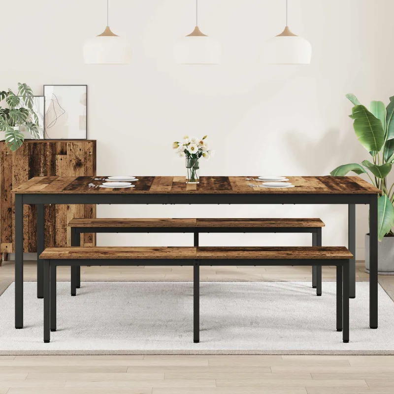 Valgomieji stalai 2 pcs 200 x 100 x 75 cm Apdirbta mediena