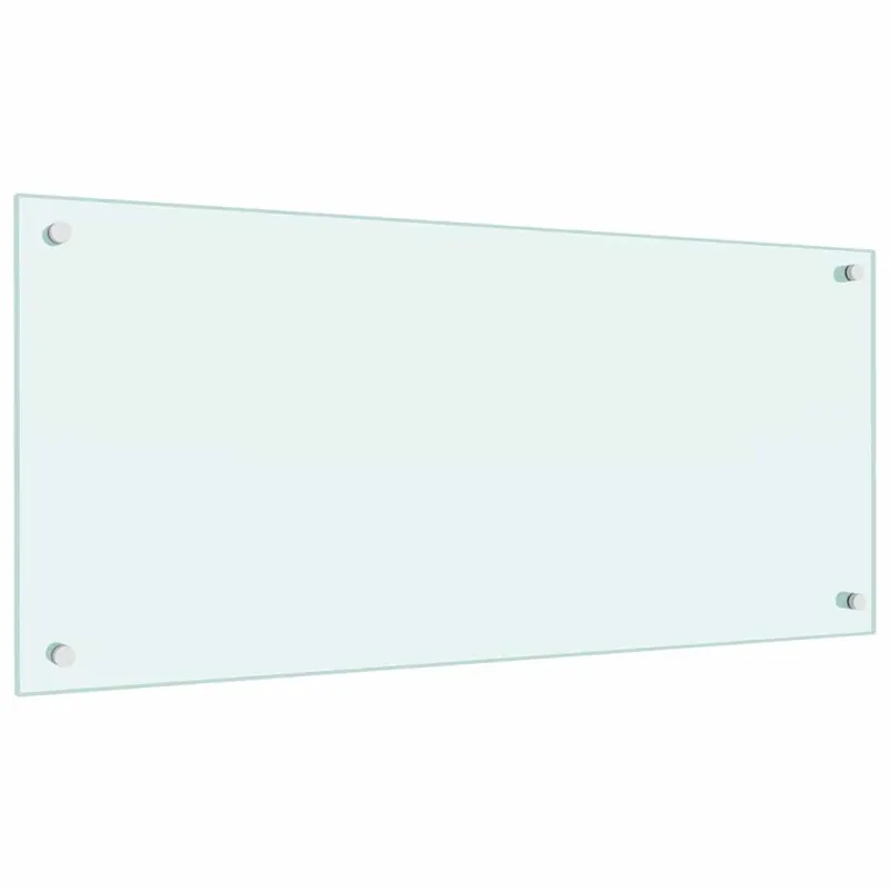 Virtuvės atbraila 2 pcs Balta 90 x 40 cm grūdintas stiklas