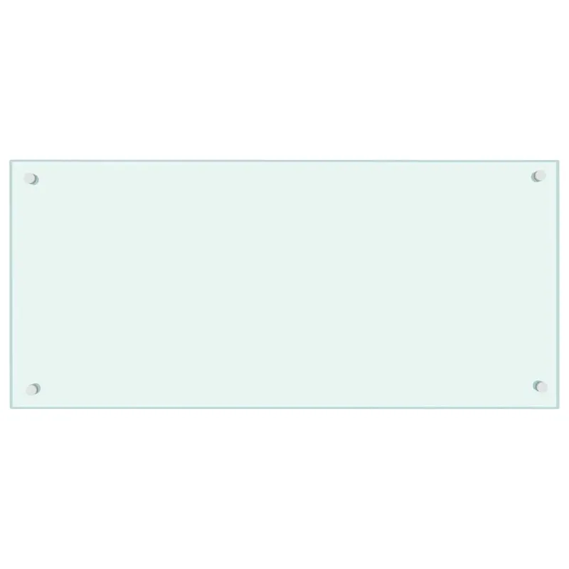 Virtuvės atbraila 2 pcs Balta 90 x 40 cm grūdintas stiklas